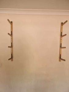Bamboo Wall Hooks - 4 tier - Fishing/Wake/Ski