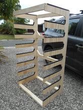 Load image into Gallery viewer, Horizontal 8 Surfboard Rack - indoors - 4 different finishes