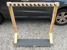 Load image into Gallery viewer, 12 Fishing Rod Rack/Holder Pine