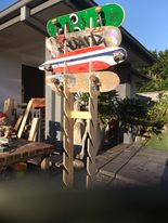 Load image into Gallery viewer, Skateboard Wall Rack for 10 decks - 5 different finishes