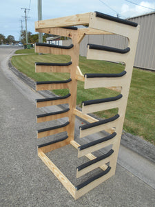 Horizontal 8 Surfboard Rack - indoors - 4 different finishes